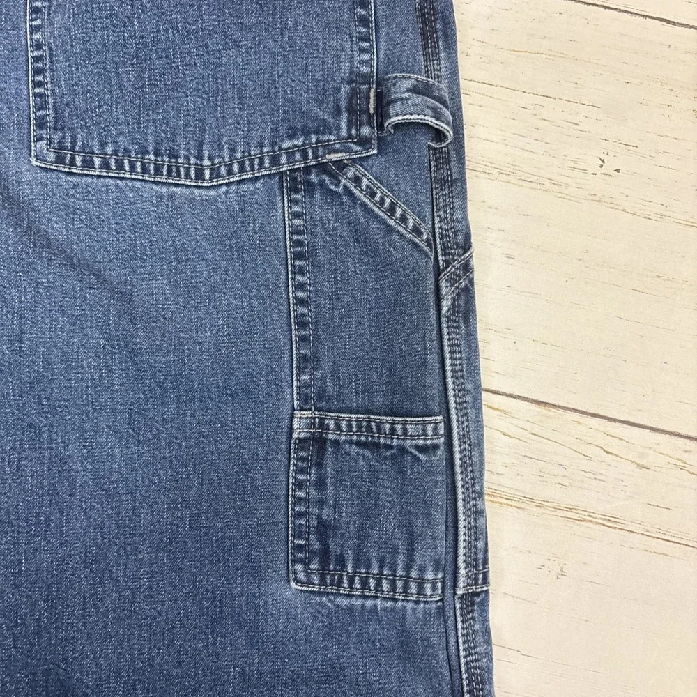 Levis SilverTab Carpenter Jeans Vintage Mens 31x34 Blue Denim Relaxed Zip Fly